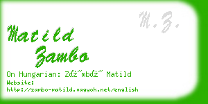 matild zambo business card